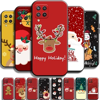 Šťastné a veselé Vianoce, Santa Claus Pre Samsung Galaxy M32 M32 5G Telefón Prípade Carcasa Shell Coque Kryt Čierny Prípadoch Plnú Ochranu
